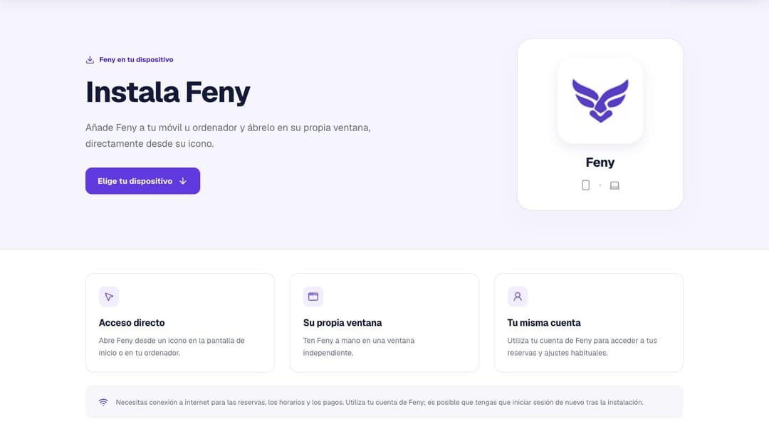 Feny ya puede ser una app en tu móvil y ordenador