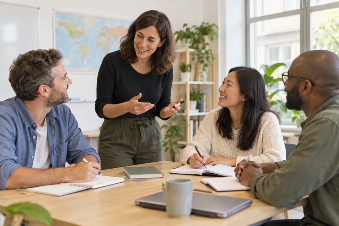 Language lessons and workshops: organise the booking before the teaching