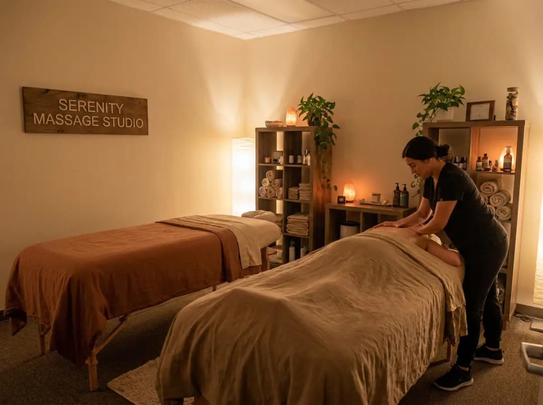 Plan massage bookings around the specialist and the room